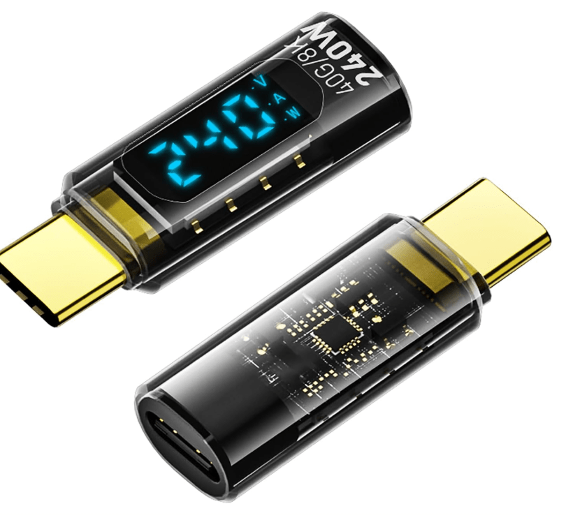 USB C Adapter with LED Digital Display