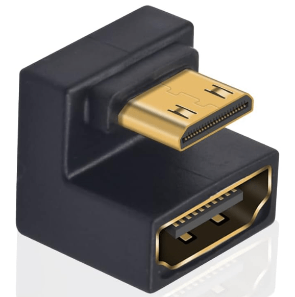 U Shaped Mini HDMI to HDMI Adapter 180 Degree Male to Female Extension Adapter