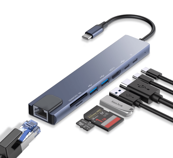 USB C Hub Ethernet,4K USB C To HDTV Hub