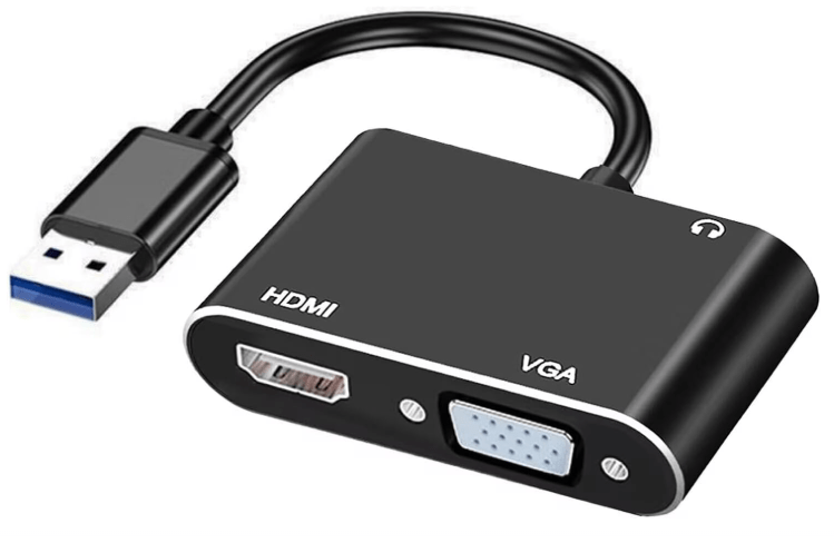 USB 3.0 to HDMI VGA Adapter, USB to VGA HDMI Adapter