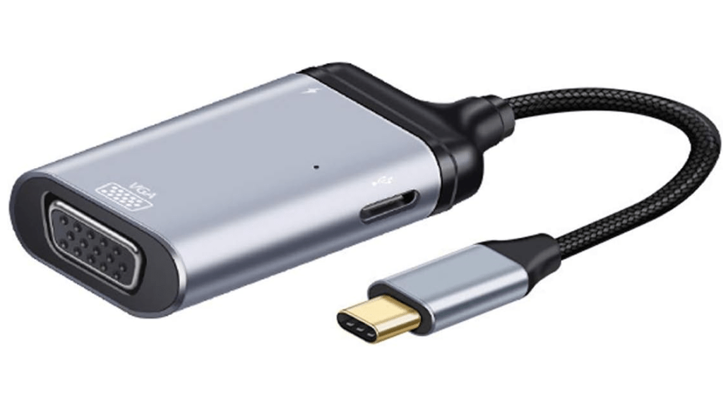 USB-C Type C to VGA RGB Converter HDTV Adapter 60hz 1080p with Female PD Power&nbsp;Port