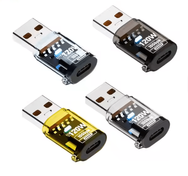 USB a to Type C Adapter Usb 3.2 120W 10Gbps High Speed Data Transfer C to a Converter Fast Charging for Mobile Phones