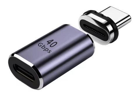 Magnetic USB C Adapter Right-angle Magnetic USB to Type C Adapter with PD 100W Fast Charging and 40Gbps Data Transfer