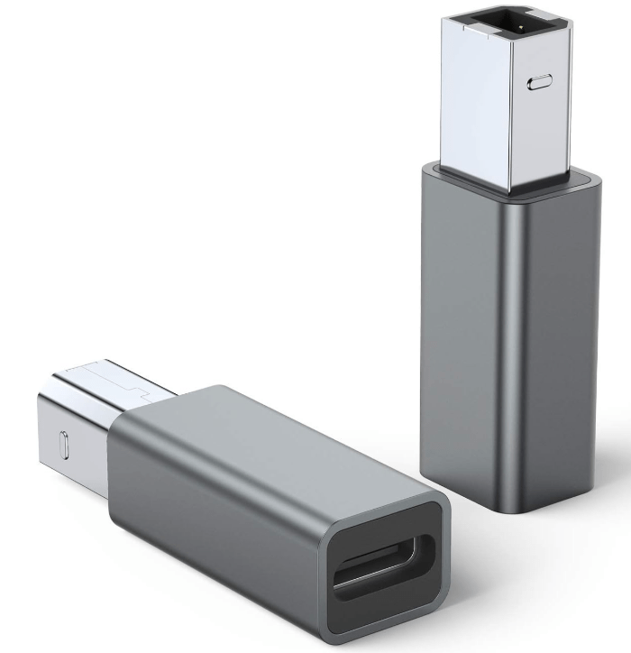 USB Type C to USB B Convert Connector Support Data Sync Compatible with Brother HP Canon Lexmark Epson Dell Xerox Samsung etc and Piano&nbsp;DAC