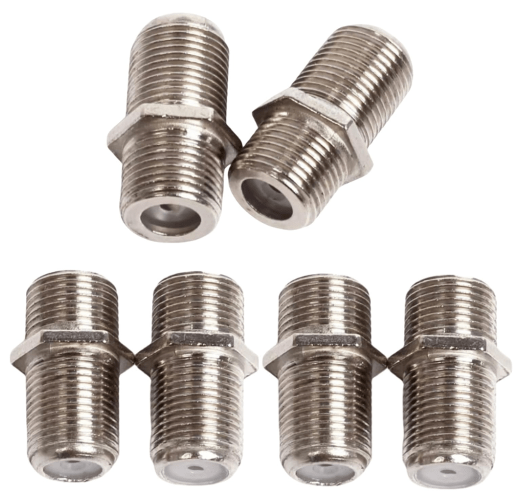 Coaxial Cable Connector, F-Type Female to Female RG6 Coax Extender Adapter