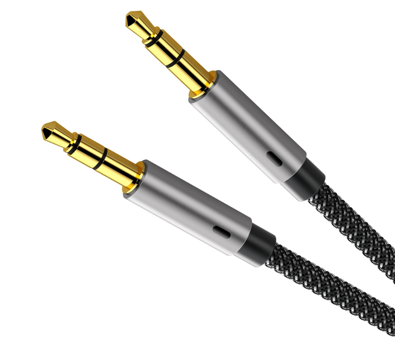 Male to Male Stereo Hi-Fi Sound Nylon Braided aux to aux 1/8 Cable for Headphones Car Home Stereos Speakers