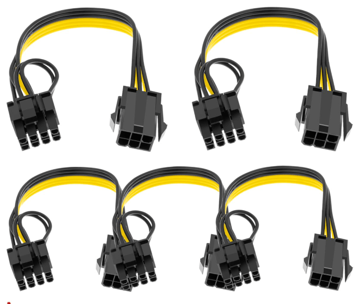 6 Pin Female to 8 Pin (6+2) Male Cable GPU Graphics Card PCIe Express Power&nbsp;Adapter