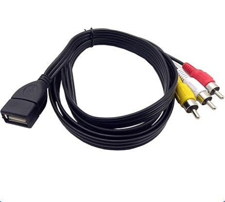 USB 2.0 Female to 3 RCA Male Jack Splitter Audio Video AV Composite&nbsp;Adapter