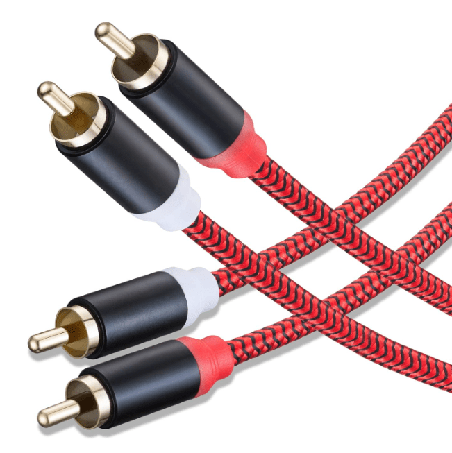 RCA Cable 2Rca Male to 2-RCA Male Audio Stereo Subwoofer&nbsp;Cable