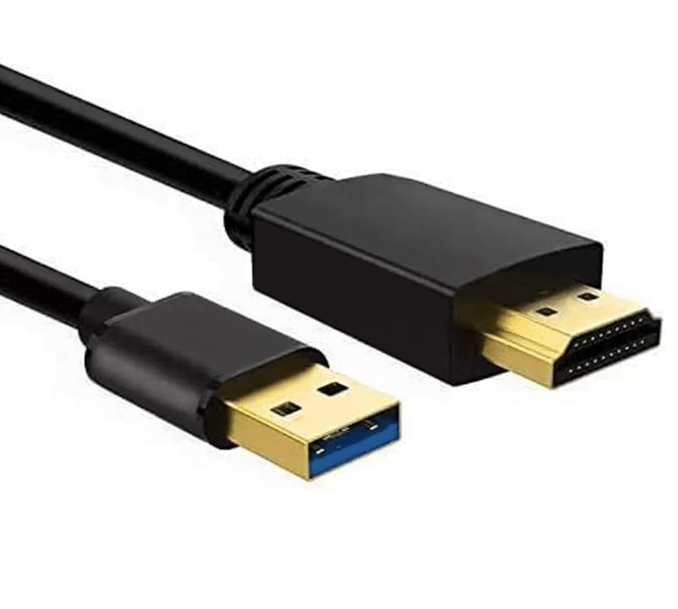 USB to HDMI Cable, USB-A to HDMI Adapter for Monitor, Type-A Male to HDMI Male Adapter for TV/DVD Player/Projector/Monitor